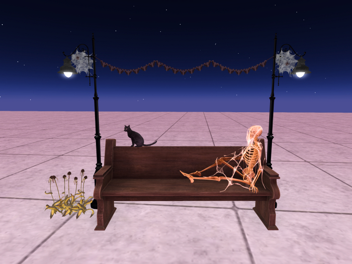 Halloween Park Bench