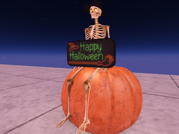 Happy Halloween Pumpkin Skelly