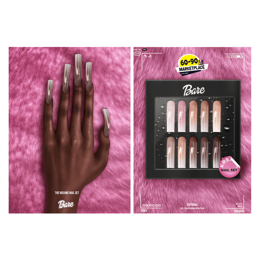 Bare - Kreame Nail Set (Long) Add Me!