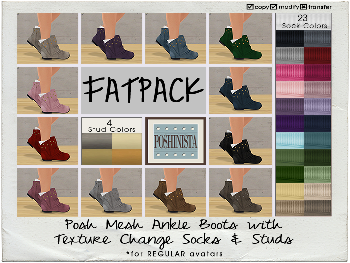 Posh Mesh Ankle Boots (FATPACK) ✦Item Retiring Sale!✦