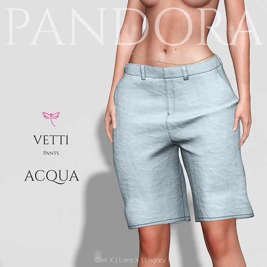 PANDORA - VETTI Pants - Acqua -