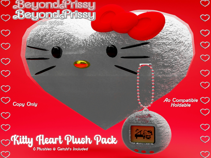 //Bp Kitty Heart Plush Pack   - Add To Unpack