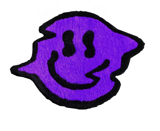 (DOOMSDAY) SMILEY RUG (PURPLE)
