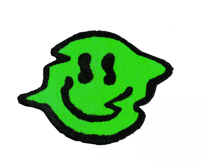 (DOOMSDAY) SMILEY RUG (GREEN)