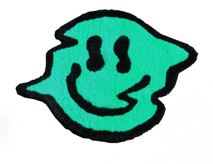 (DOOMSDAY) SMILEY RUG (BLUE)