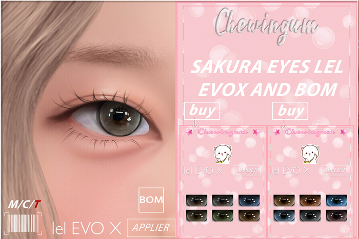 Chewingum SAKURA EYES LEL EVOX AND BOM-1- BOX