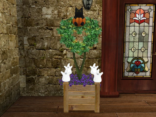 Halloween Topiary With Lights