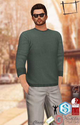 Full Perm SAVE! Handsome Sweater Pants Outfit Slink Male, Belleza Jake, Signature Gianni, Onupup, Legacy Male