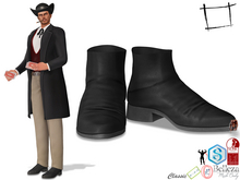 WC1474 Men's Black Pointy Shoes