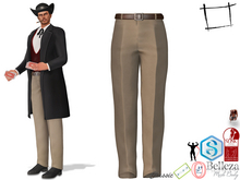 Full Perm Men's Brown Western Trousers Slink Male, Belleza Jake, Signature Gianni, Onupup, Gamit, Adin, Legacy Male
