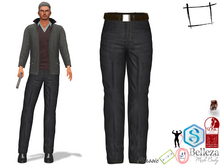 Full Perm Men's Black Trousers Slink Male, Belleza Jake, Signature Gianni, Onupup, Gamit, Adin, Legacy Male