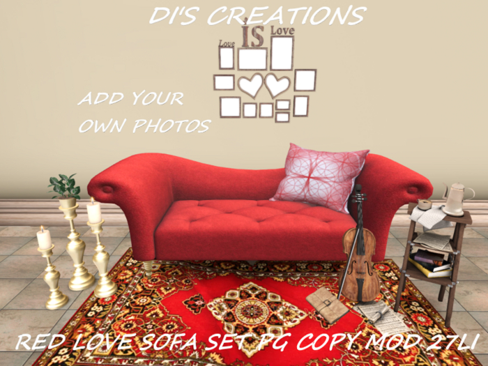 RED LOVE SOFA SET PG