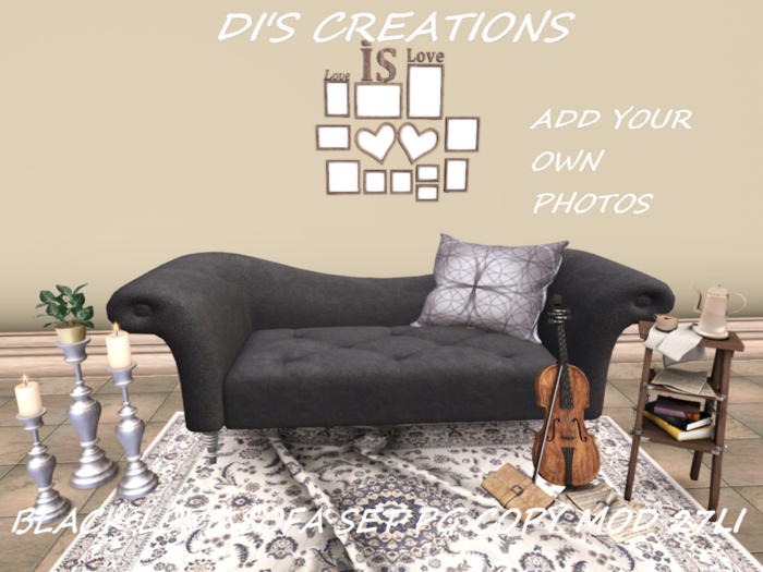 BLACK LOVE SOFA SET PG