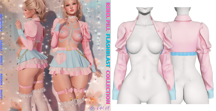Rebelpill - FlashBlast Collection Jacket Baby Pink