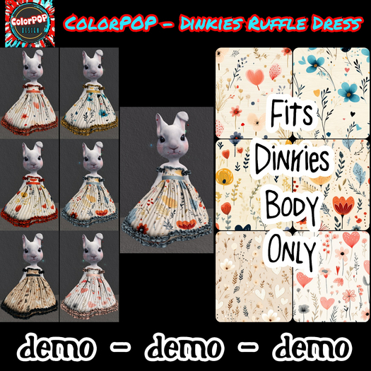 ColorPOP - Dinkies Ruffle Dress - DEMO  BOX (ADD to Unpack)