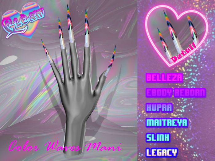 GLEAM: Color Waves Mani - Stiletto