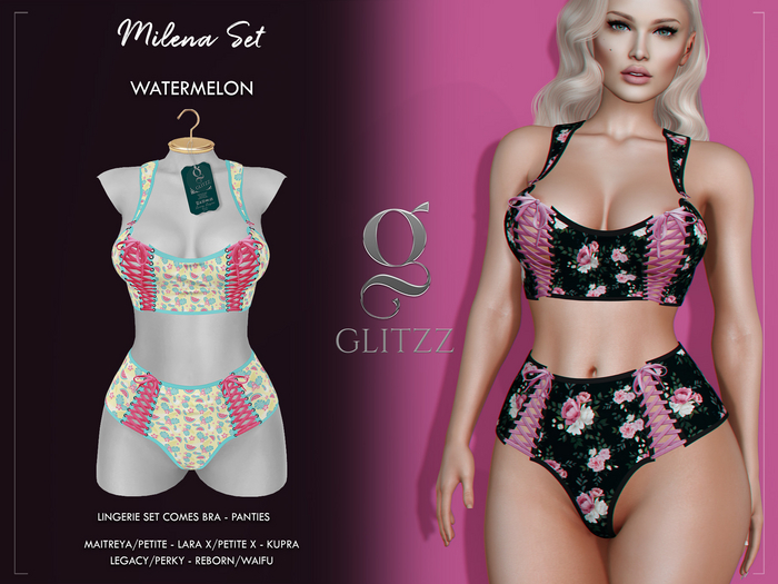 [Glitzz] Milena Set - Watermelon