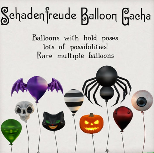 Schadenfreude Crowflake Eyeball Balloon (tied)