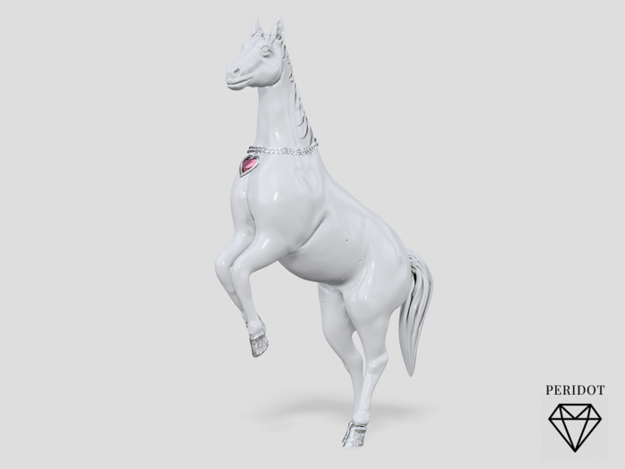 Peridot By Apollo - Aurora White Horse Sculptures