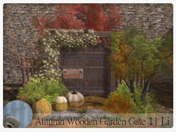 Autumn Wooden Garden Gate By Snugles 