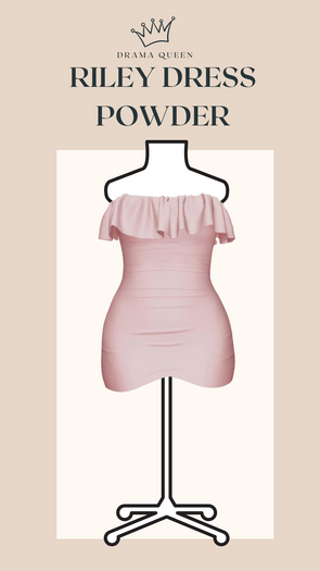 DRAMA QUEEN Riley Dress - Powder (ADD)
