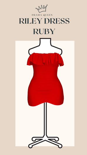 DRAMA QUEEN Riley Dress - Ruby (ADD)