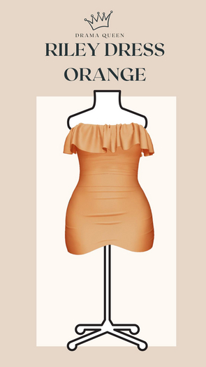 DRAMA QUEEN Riley Dress - Orange (ADD)