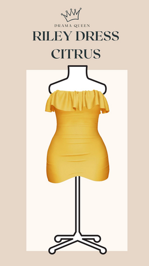 DRAMA QUEEN Riley Dress - Citrus (ADD)
