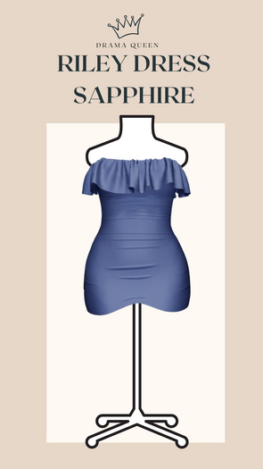 DRAMA QUEEN Riley Dress - Sapphire (ADD)