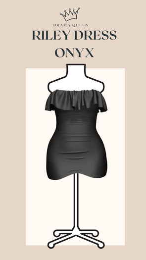 DRAMA QUEEN Riley Dress - Onyx (ADD)