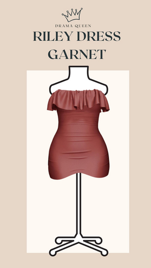 DRAMA QUEEN Riley Dress - Garnet (ADD)
