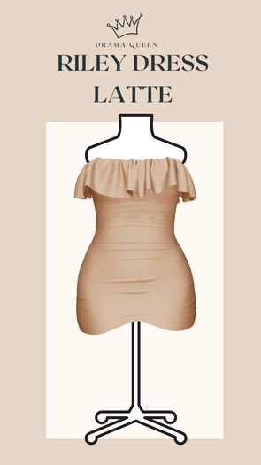 DRAMA QUEEN Riley Dress - Latte (ADD)