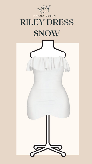 DRAMA QUEEN Riley Dress - Snow (ADD)