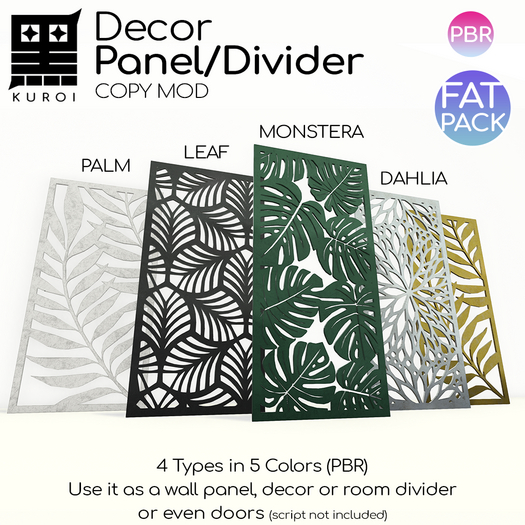 Kuroi - Floral Panel FAT PACK