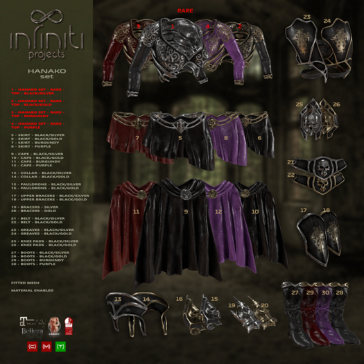 INFINITI - Hanako SET  Hourglass all Colors Set