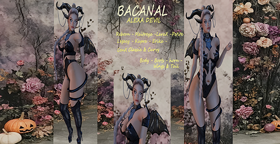 BACANAL-Alexa Devil Costume -c6 AZUL