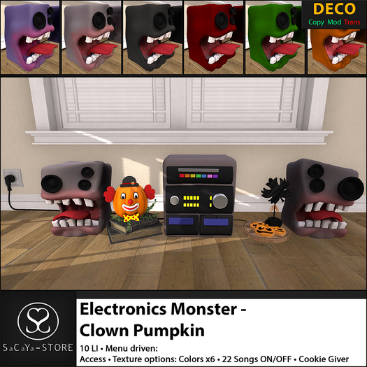SaCaYa - Electronics Monster - Clown Pumpkin
