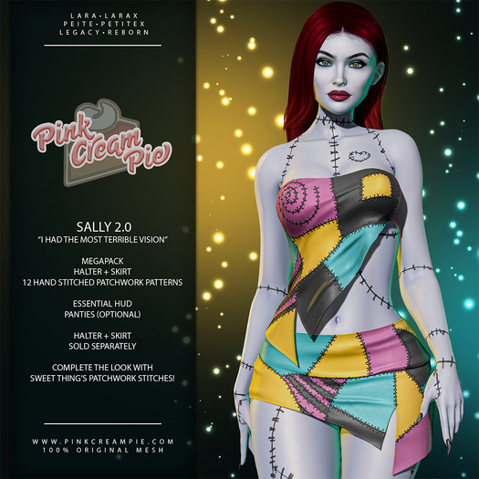 Sally Patchwork Stitched Costume 2.0 [MEGAPACK] - Maitreya Lara • LaraX • Petite • PetiteX • Legacy • Reborn