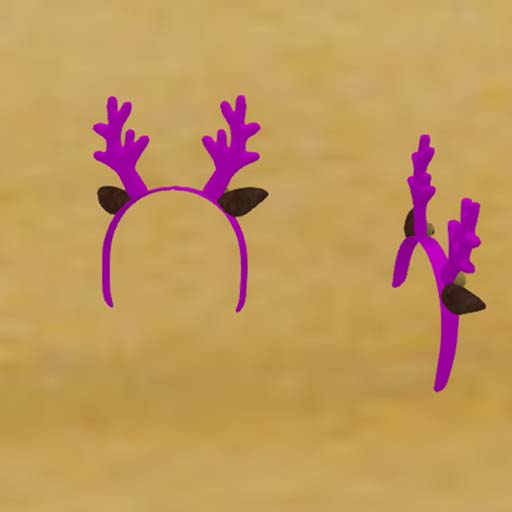 Christmas Deer Ear Headband Magenta