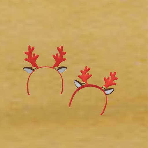 Christmas Deer Ear Headband Red