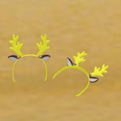 Christmas Deer Ear Headband Yellow