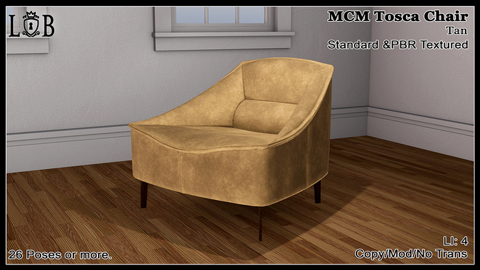 ~L:B~ MCM Tosca Chair - Tan
