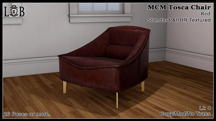 ~L:B~ MCM Tosca Chair - Red