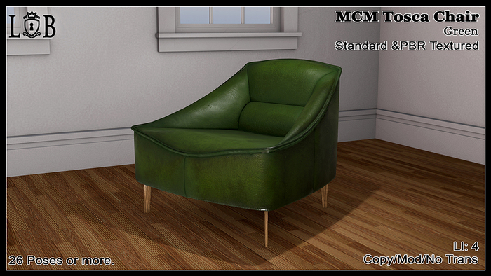 ~L:B~ MCM Tosca Chair - Green