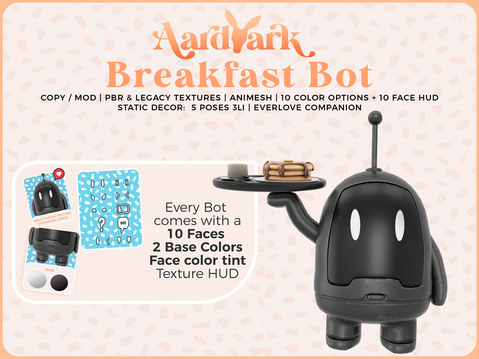 Aardvark : Breakfast Bot - Black 