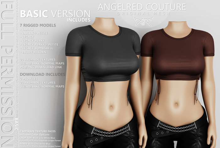 AngelRED Couture - FULL PERM Mesh Arn Crop Top [BASIC VERSION]