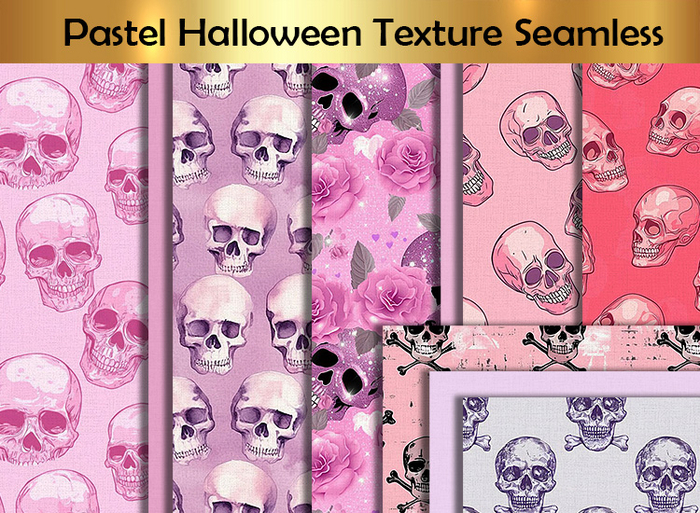 Pastel Halloween Texture Seamless