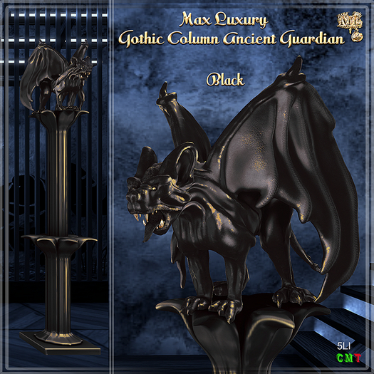 Max Luxury - Gothic Column Ancient Guardian - Black