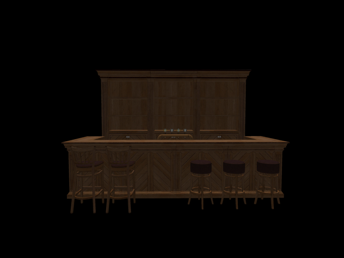 Pub Bar with beer tap (fullperm)