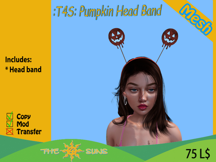 :T4S: Pumpkin Head Band